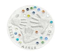 DIY Handprint Stepping Stone Kit Garden Stones Handprint Kit 25x25cm Create Lasting Memories For Family And Friends Includes 1 Mod, 26 Letter Stamps & Colored Stones For Indoor Outdoor Decor