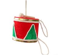 DIY Hanging Christmas Tree Decorations with Small Drum and Hat Ornaments Made from Foam and Cloth for Creating Personalized Holiday Themes (B)