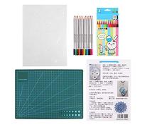 DIY Heat Shrink Sheet Craft Kit for Kids with A4 Cutting Board and 12 Color Paints Shrink Film Daisy Pin, Fun Classroom Art Activity