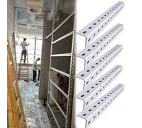 DIY Heavy Duty Steel Coat Rack, Multi-Functional High Load Capacity Slotted Angle Storage Shelving with Holes for Shop Warehouse Basement, Customizable Lenght(5pack,24x24mm/0.9x0.9inch)