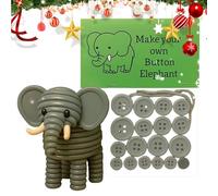 DIY Highland Cow Button Ornament - ABS + Cardboard + Cotton String | Make Your Own Christmas Ornaments | DIY Penguin, Elephant and Cow Naments | Educational Holiday Crafts for K