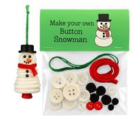 DIY Highland Cow Button Ornament,DIY Christmas Decorations Craft Kit,Fun Highlands Cattle Buttons Ornament Making Kit,Make Your Own Buttons Christmas Tree Hanging Ornaments (H)