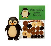 DIY Highland Cow Button Ornament Kit - Beginner Christmas Craft Kit for Tree Decorations & Holiday Decor (G)