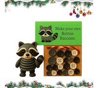 DIY Highland Cow Christmas Button Craft Kit, Handmade Animal Ornament Making Set, Fun Holiday Button Art Project for Kids & Adults, Unique Farmhouse Rustic Xmas Tree Decorations Gift