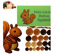 DIY Highland Cow Christmas Ornament Kit,DIYS Button Christmas Ornament Kit,Handmade Stacked Animal Button Craft Set for Christmas Tree & Kitchen Decor,Fun Holiday DIY Project with Christmas Buttons