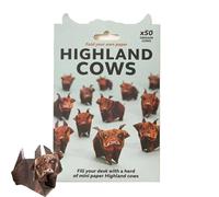 DIY Highland Cows Origami Kit, 50 Sheets DIY Origami Paper, Fun 3D Folding Art Activity with Instructions, Animal Papers Sculpture for Teens & Adults, Decorative Papercraft Craft Set (1 Set)