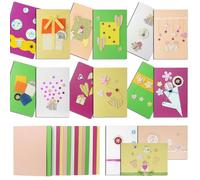 DIY Homemade Card Making Kit - A Creative Handmade Set Includes 15 Blank Cards, Envelopes and Decorations. Adult Card Making Kit