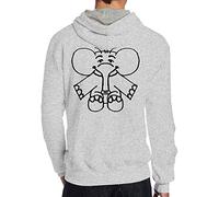 DIY Horn Logotype Mens Hoodies, Grey, XXL