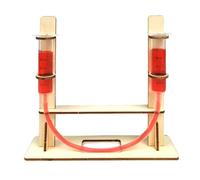 DIY Hydraulic Science Kits for Kids, Wooden Fluid Experiment Model with Dual Syringes and Tubes - STEM Science Experiments Educational Assembly Toy for Elementary Students Physics Learning Projects