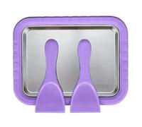 DIY Ice Cream Roll Maker Pan, Instant Ice Cream Maker, Rolled Ice Cream Maker with 2 Spatulas for Kids Homemade DIY Soft Serve Slushies, Gelato, Sorbet and Rolled Ice Cream (Purple)