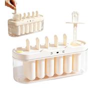 DIY Ideas Ice Lolly Moulds， Easy Release Ice Lolly Pop Mold Multicolor for Dorm Juice Yogurt Jam Jelly Pudding Fruit(Wit)