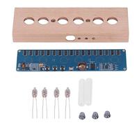 DIY IN14 Glow Tube Clock Kit Beech Wood Shell Module Lamps Assembly USB 5V Interface for Home Decor