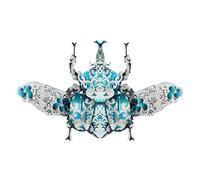 DIY Insect 3D Metal Puzzle Beetle Mechanical Model Kit Stainless Steel Assembly with Colors, Collectible Steampunk Creative Gift Decor for Teens 15+ and Adults