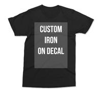 DIY Iron on Vinyl Transfers - Black - 30x30cm (2-5 Lines) - Iron on Name - Iron on Letters - Custom Text Personalised Iron on Transfer - Iron on Decal