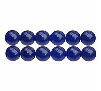 DIY Jewellery Beading Beads Supplies Full Strand 15 Inch 8mm Dyed Dark Blue Chalcedony Semi Precious Stone Loose Beads APX 46 Pcs