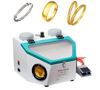 DIY Jewelry Polishing Bench Buffer Grinding Machine with LED and Foot Switch, Adjustable Two-Hand Operation for Efficient Cleaning and Sand Blasting