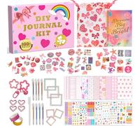 DIY Journal Kit for Girls Age 8-14, Craft Kits Gifts for Teenage Girls,Diary Notebook Scrapbook Stationery Gift Set,Christmas Birthday Gift Ideas for 8 9 10 11 12 13 14 Year Old Girl Daughter Teen