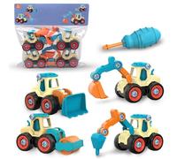 DIY Kids Construction Tool Set, Educational Construction Toy Equipped with Special Screwdriver Mont Take Apart Toys Kit for Children Boys Girls (Candy Color)