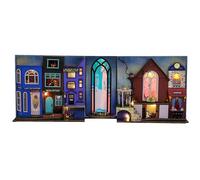 DIY Kit | Bookend - DIY Bookend Tiny House, Creative with LED Light, Bookshelf Decor