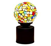 DIY Kit Mosaic Night Light USB Powered Stained Glass Table Lamp Making Kit No Experience Needed DIY Mosaic Lamp Kit for Home Decor Kitchen Bathroom Office Birthday (E)