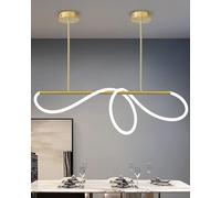 DIY Kitchen Island Lighting, 3-Color LED Dining Room Light Fixture,110cm Adjustable Height Linear Chandelier,230cm Light Source Island Lights for Kitchen,Black Chandeliers for Dining Room 40W