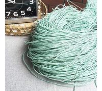 DIY Knitting Light Green Natural Raffia Yarn 1.1lb(500gram) Crochet Girls Hat Bag Purse Raffia Yarn 100% Cellulose Yarn Straw Yarn 2mm Trendy Organic Raffia Thread Summer Yarn