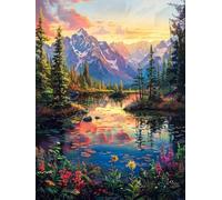 DIY Landscape Diamond Painting Kit 40x50cm, Diamond Art Landscape Crystal Art Kits for Adults, Full Square Drill Embroidery Gem Art and Crafts, DIY Diamond Dots Mosaic Kits for Room Decor Gifts S2-126