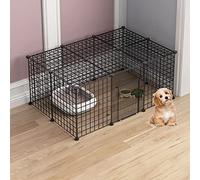 Diy Large Cat Cage - Indoor Pet Enclosure For Cats, Rabbits & Small Animals - Durable Ferret Cage & Cat House - Spacious & Versatile Design For Ultimate Comfort,Black-111x75x47cm