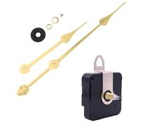 DIY Large Wall Clock Movement, Motor Movement Large Long Hands Kit, Silent Quartz Clock Mechanism Movement Kits, High Torque ClockMovement Replacement Repair (Gold 2)