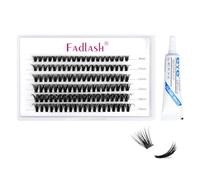 DIY Lash Extension Kit Individual Lashes 40P 0.07D 8-15mm Clusters Lash Bond and Seal, Clusters Lash Glue Remover and Eyelash Tweezers for Eyelash Extensions
