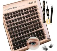 DIY Lash Extension Kit: Professional Individual Eyelash Extension Kit with D Curl Cluster Lashes, Lash Bond and Remover, Lash Applicator Tool - Achieve Stunning Lash Extensions at Home (10-18mix)