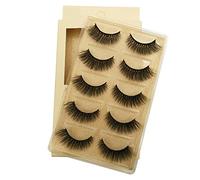 DIY Lash False Eyelashes 3D Faux Mink lashes Natural Wispy False Eyelashes Fluffy Eyelashes 5 Pairs Pack Style Glan