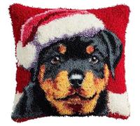 Diy Latch Hook Pillow Cushion Cover Kit For Beginners,Dog Wearing A S