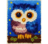 DIY Latch Hook Rug Making Kit for Adults Kids Little Owl 39x55in/100 x140cm Embroidery Kits Cross Stitch Kit Carpet Making Kit Needlework DIY Craft Kits for Home Deco