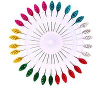 Diy Leaf Head Pins Headed Pinwheel Dressmaking Pins Craft Pin Straight Quilting Pins Wheel Decorative Sewing Pin Sewing Needles Colorful(30 Pcs)