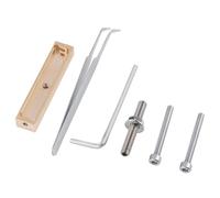 DIY Leather Alphabet Number Stamp Tool, Brass Stamp Slot for Custom Embossing, Reusable Combination Stamping Kit with Tweezers for Leather Crafting and Logo Design