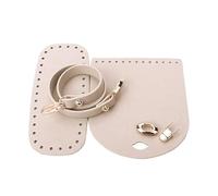 DIY Leather Bag Making Kit 3Pcs/Set Faux Leather Shoulder Bag for DIY Backpack Accessory Bottom Strap Woven Bag Set Handmade Bag Crochet Bag Shoulder Strap(White)
