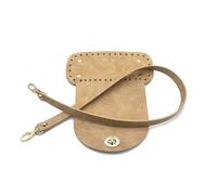 DIY Leather Bag Making Kit 8colors 4Pcs/Set Artificial Leather Shoulder Bag Bottom Strap Replacement for DIY Knitting Crochet Handbag Sewing Accessories for Craft(Khaki 2)