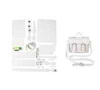 DIY Leather Bag Making Kit DIY Handmade Bag Hand Stitching with Sewing Tools Shoulder Accessories Pu Leather Adjustable Daily Use(White)