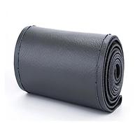DIY Leather Braid On The With Needles Thread Car-Styling Steering Covers Hand-Stitched Steering Wheel Cover 36-40cm Protector Steering Wheel(Gray 38cm G)