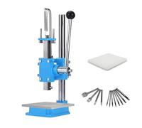 DIY Leather Punching MachineManual Belt Hole Puncher with 350lb Pressure Laborsaving Spring Max Height 6.3in Ideal for Leather Crafts Blue Color Size: Package4