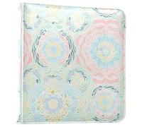 DIY Leather Scrapbook Album Psychedelic Mandala Pastel Self Adhesive Photo Book PU Leather Memory Book for Wedding Travel Family