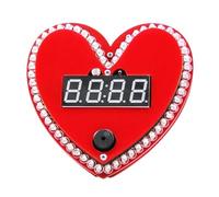 DIY LED Heart Clock Soldering Practice kit, Complete Soldering Project kit with Components, PCB & Enclosure, Perfect for Electronics Enthusiasts & Beginners