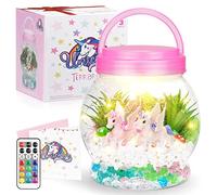 DIY Light-Up Unicorn Terrarium Kit for Kids,3 Light Modes Unicorn Toys & Activities Kits Presents,Arts & Crafts Unicorns Gift for Girls Age 4 5 6 7 8-12 Year Old Birthday Gift, Bedroom Decor