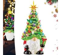 Diy Lighted Christmas Gnome Tree, Gnome Christmas Tree with Multicolored Lights, Small Mini Holiday Decor For Tabletop Home Room Table Fireplace Office (1)