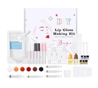 DIY Lip Gloss Making Kit, DIY Kit to Make Your Own Lip Gloss, Moisturizing Handmade Set Glaze for Beginner Makeup Lover Her Teen Kids Girls Princess