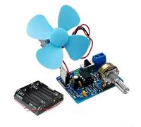 DIY LM358 Motor Control Circuit Kit Soldering Training Board for pwm Regulation STEM Learning Tool for Beginners 47x34mm(with battey Box)