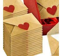 DIY Love Notes Box, 60 Blank Note Cards and Envelopes Include 15 Blank Cards + 60 Envelopes + 60Love Stickers + 45 Note Card, Valentine’s Day Love Card with Heart Stickers, GreetingCard for Wife