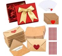 DIY Love Notes Box - 60 Blank Note Cards And Envelopes, Mini Envelopes With Blank Cards, Tiny Valentines Day Card, Little Love Notes Greeting Cards, Mini Blank Cards & Envelopes for Him/Her