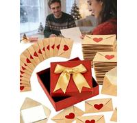 DIY Love Notes Box - Mini Blank Cards Envelopes for Him Her, Tiny Valentines Day Card, Premium Paper, Ideal for Anniversaries, Little Love Notes for Wife, Birthdays Valentine's Day (30 PCS)